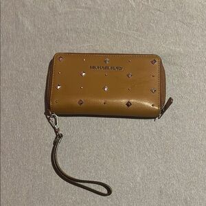 Michael Kors Tan Wristlet Wallet